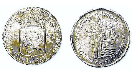2 munten van zilver. 